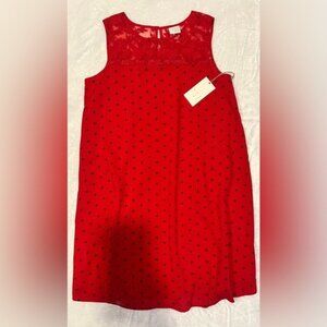 a new‎ day Red Lace Lined Flowy Sleeveless Dress Sz S NWT